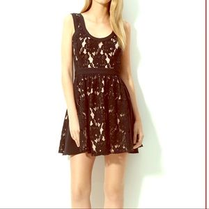 Jay Godfrey lace dress black/nude size 2